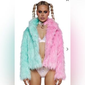 Dolls kill Faux Fur Jacket